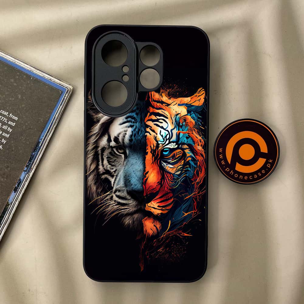 Vivo X200 FE - Tiger 2.0 Series - Premium Metal Printed soft Bumper Shock Proof Case
