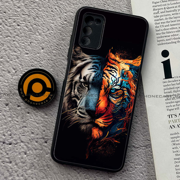 Samsung Galaxy A02s - Tiger 2.0 Series  - Premium Printed Metal soft Bumper shock Proof Case