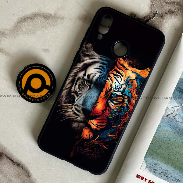 Huawei Honor Play - Tiger 2.0 Series - Premium Printed Glass soft Bumper shock Proof Case