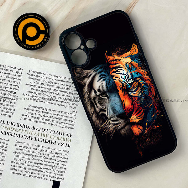 iPhone 16 Plus - Tiger 2.0 Series - Premium Printed Glass soft Bumper shock Proof Case