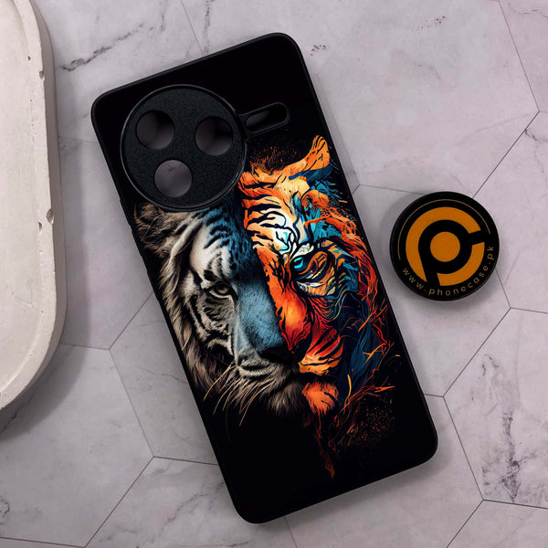 Xiaomi Poco F7 Pro 5G - Tiger 2.0 Series - Premium Metal Printed soft Bumper shock Proof Case