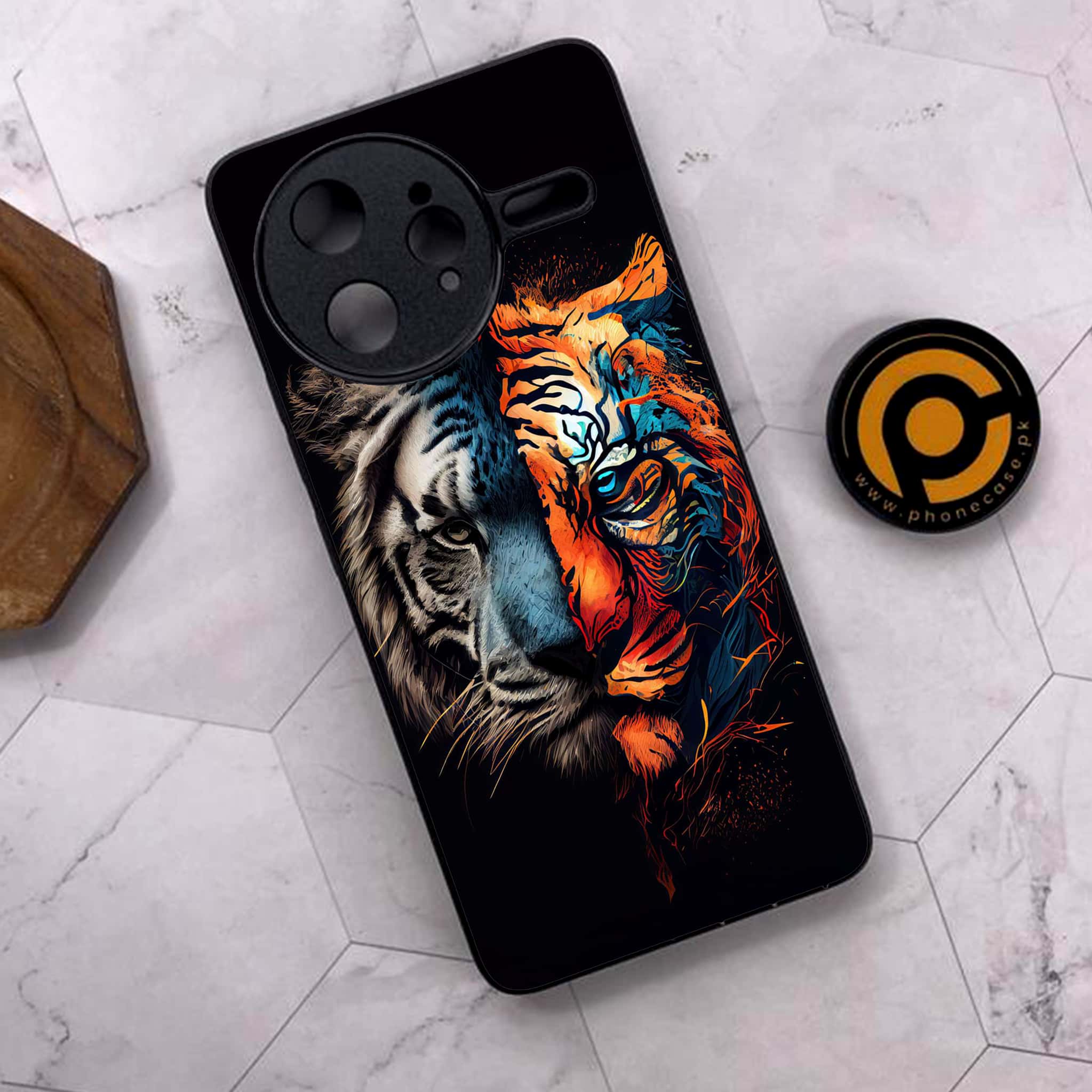 Xiaomi Poco F7 Ultra 5G - Tiger 2.0 Series - Premium Metal Printed soft Bumper shock Proof Case