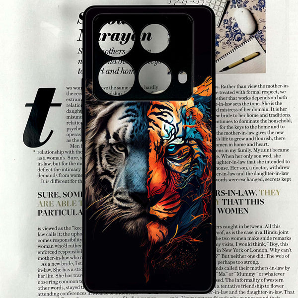 Infinix Note 40 4G - Tiger 2.0 Design 1 - Premium Printed Glass soft Bumper shock Proof Case CS-41285