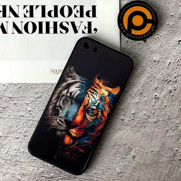 iPhone 5/5c/5s - Tiger 2.0 Series - Premium Printed Glass soft Bumper shock Proof Case