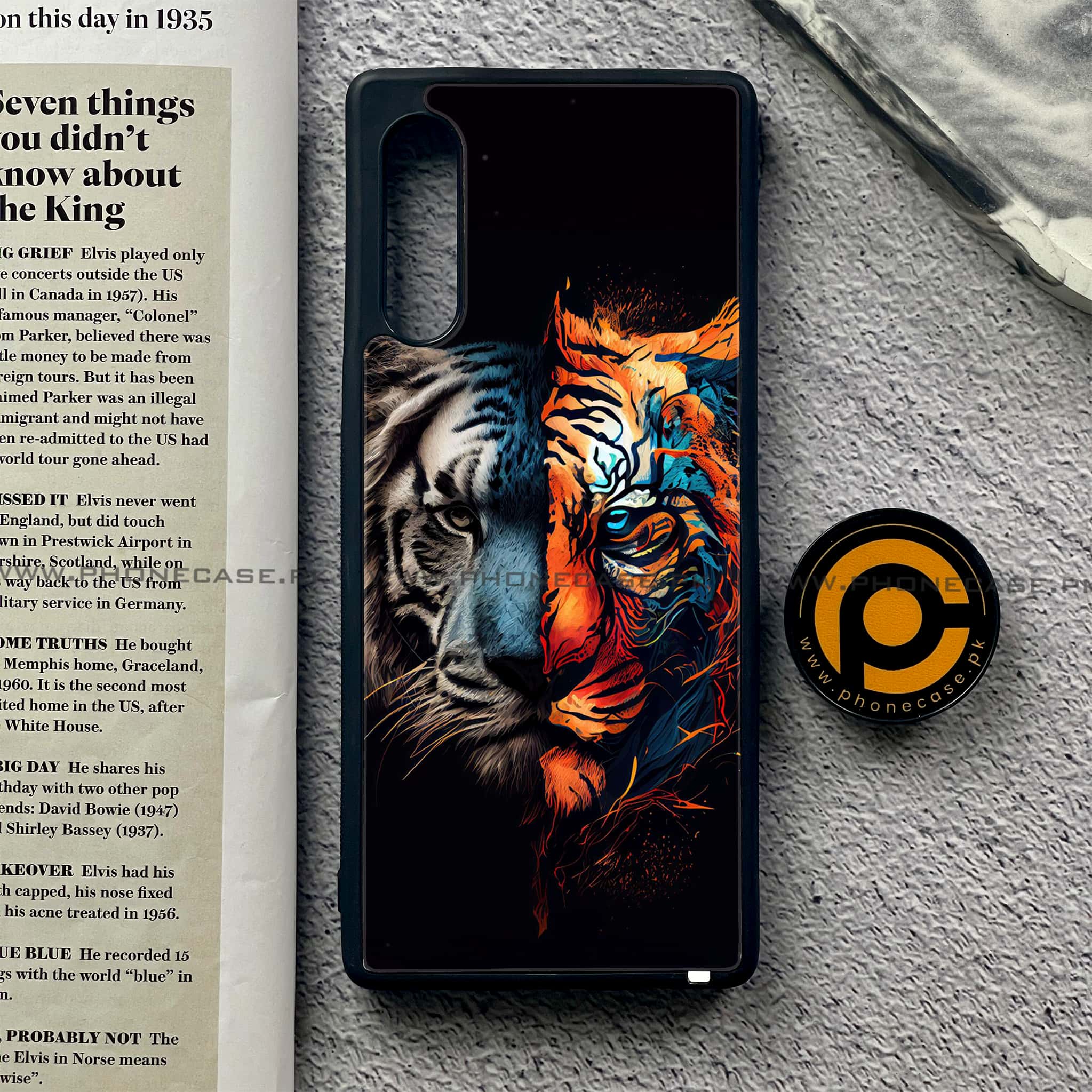 LG G9 - Tiger 2.0 Series - Premium Metal Printed soft Bumper shock Proof Case