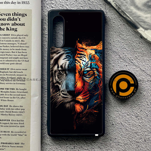 LG G9 - Tiger 2.0 Series - Premium Metal Printed soft Bumper shock Proof Case