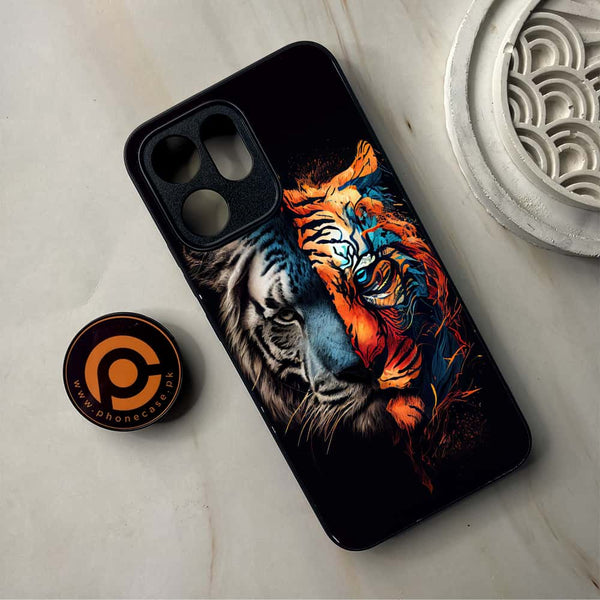 Oppo Reno 14F - Tiger 2.0 Series - Premium Metal Printed Soft Bumper Shockproof Case