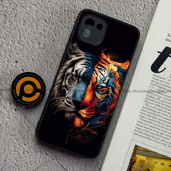 Samsung Galaxy A03 - Tiger 2.0 Design 1- Premium Printed Glass soft Bumper shock Proof Case CS-49825