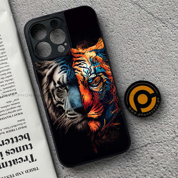 iPhone 15 Pro - Tiger 2.0 Series - Premium Metal Printed soft Bumper shock Proof Case