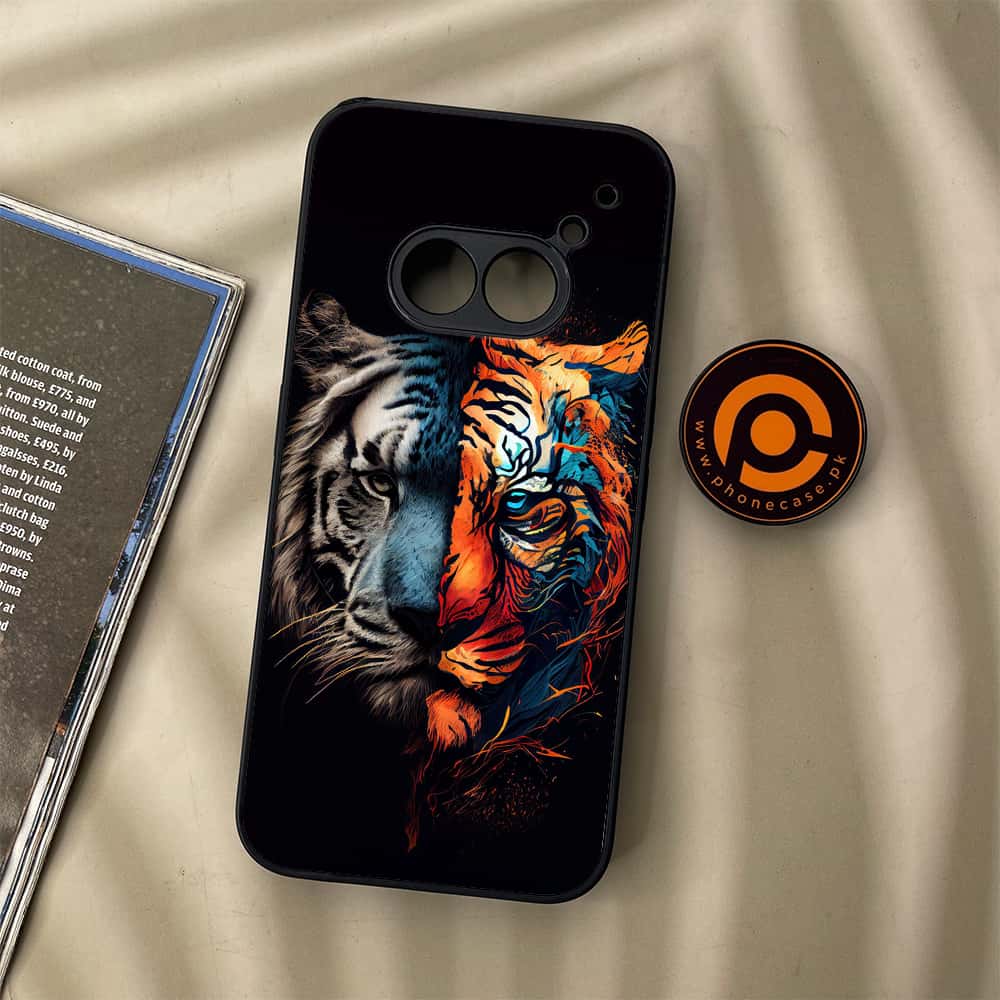 Nothing Phone (2a) - Tiger 2.0 Series - Premium Metal Printed soft Bumper Shock Proof Case