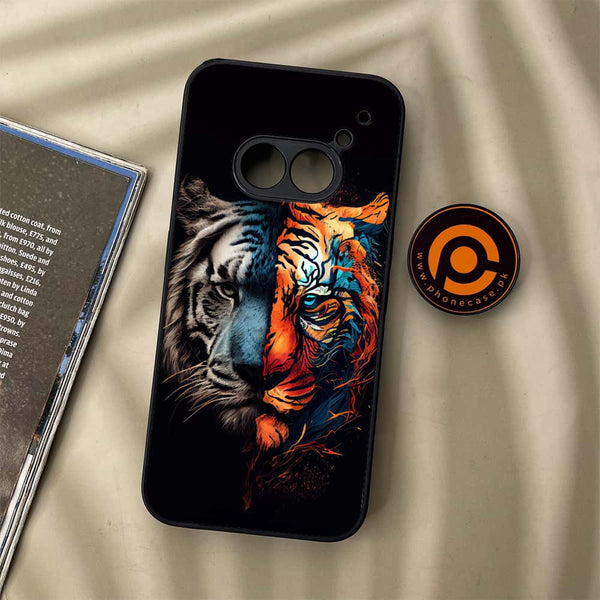 Nothing Phone (2a) - Tiger 2.0 Series - Premium Metal Printed soft Bumper Shock Proof Case