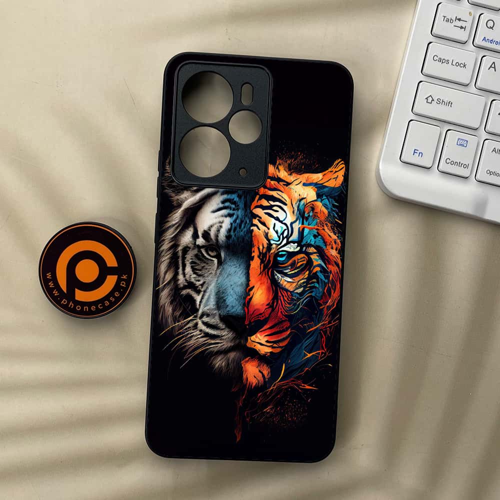 Realme 14 5G - Tiger 2.0 Series - Premium Metal Printed soft Bumper Shock Proof Case