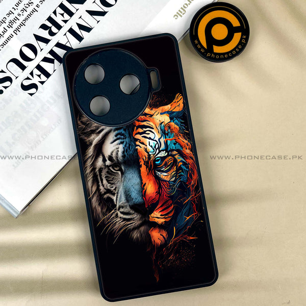 Tecno Camon 30 Pro - Tiger 2.0 Series - Premium Printed Glass soft Bumper shock Proof Case