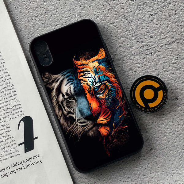 iPhone XR - Tiger 2.0 Series - Premium Metal  Printed soft Bumper shock Proof Case