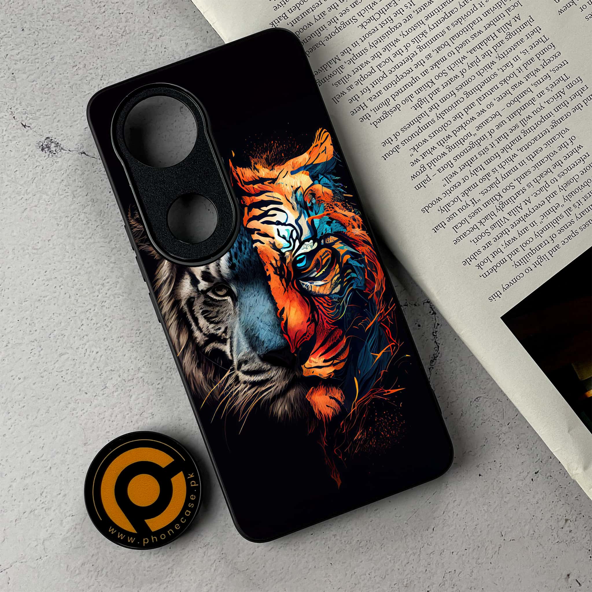 Vivo V50 -   Tiger 2.0 Series - Premium Metal Printed Soft Bumper Shockproof Case