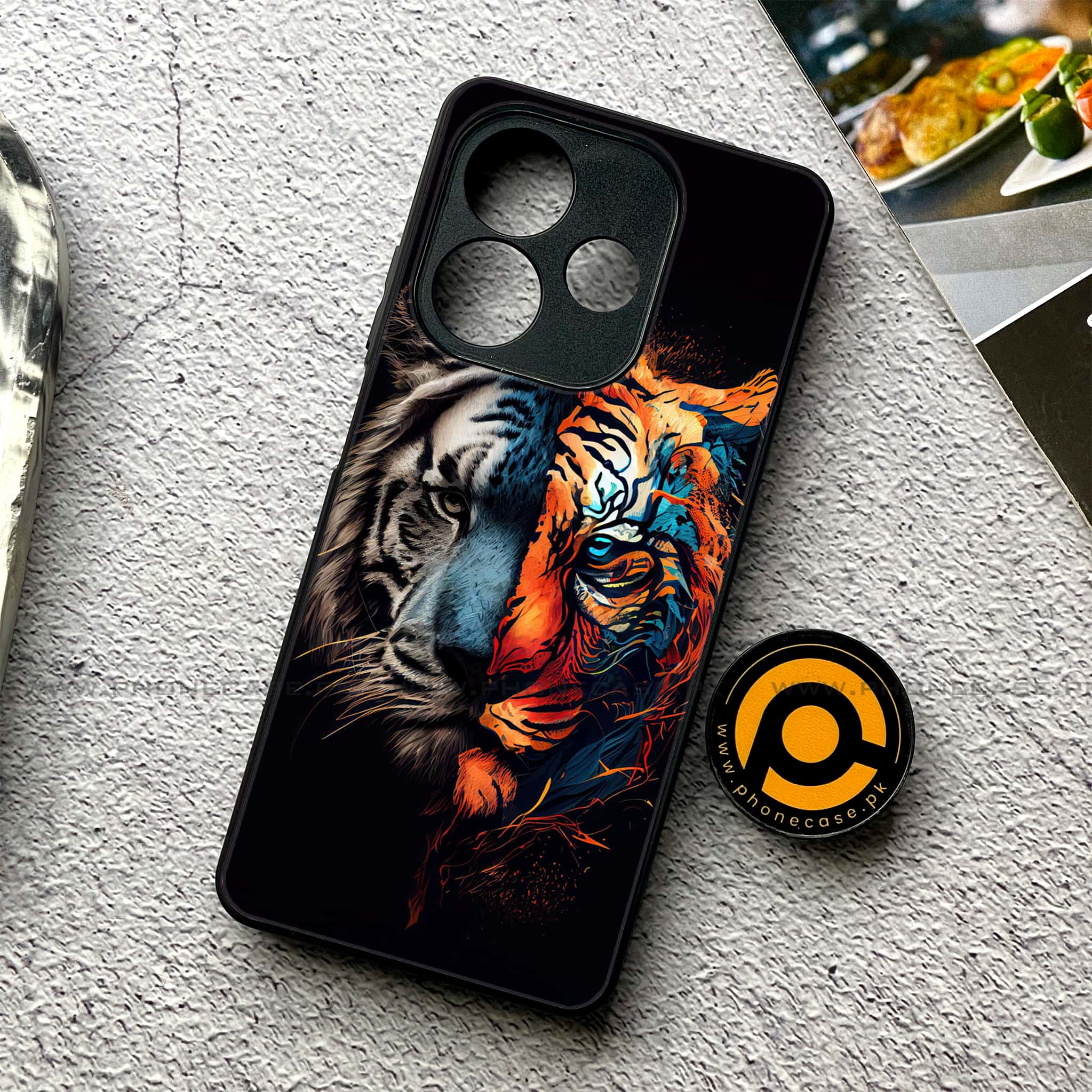 Oppo A5 Pro - Tiger 2.0 Series - Premium Metal Printed soft Bumper shock Proof Case