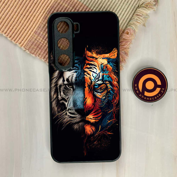 Infinix Hot 60i - Tiger 2.0 Series - Premium Metal Printed soft Bumper shock Proof Case