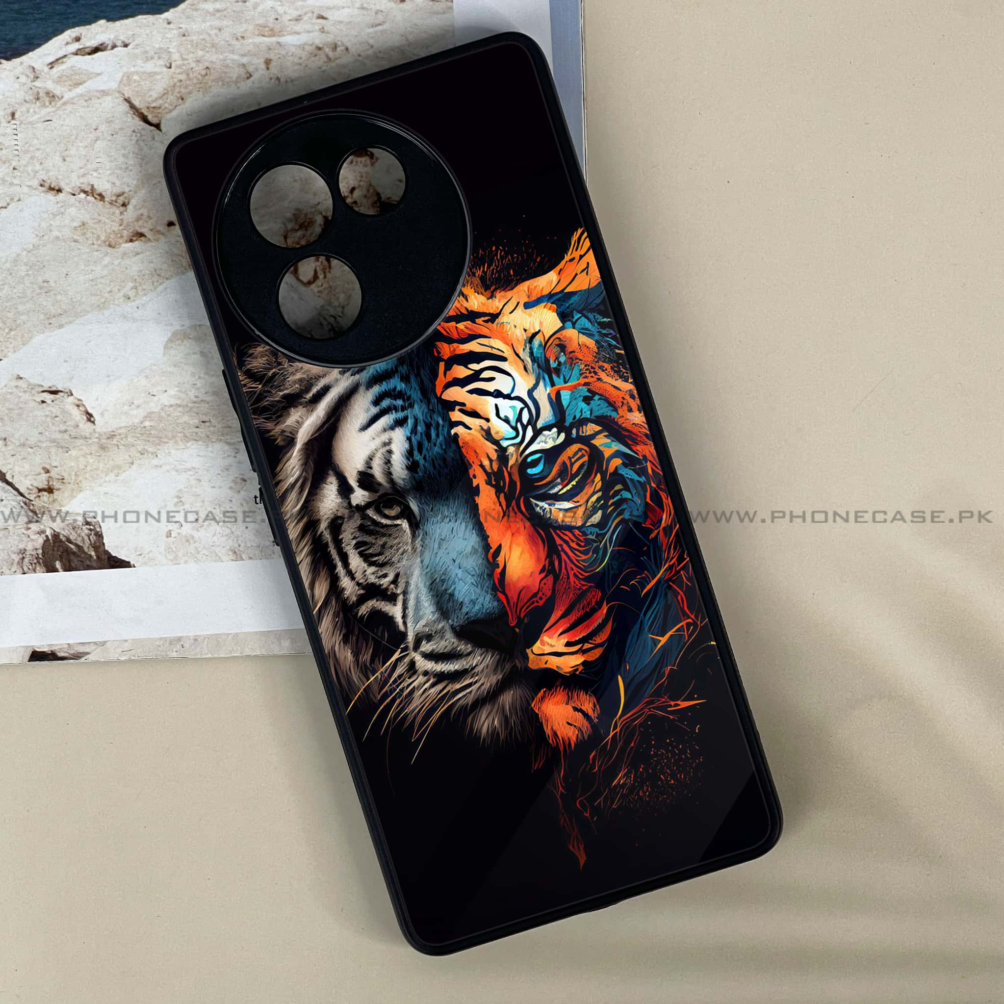 Vivo V30E - Tiger 2.0 Series - Premium Printed Metal soft Bumper shock Proof Case