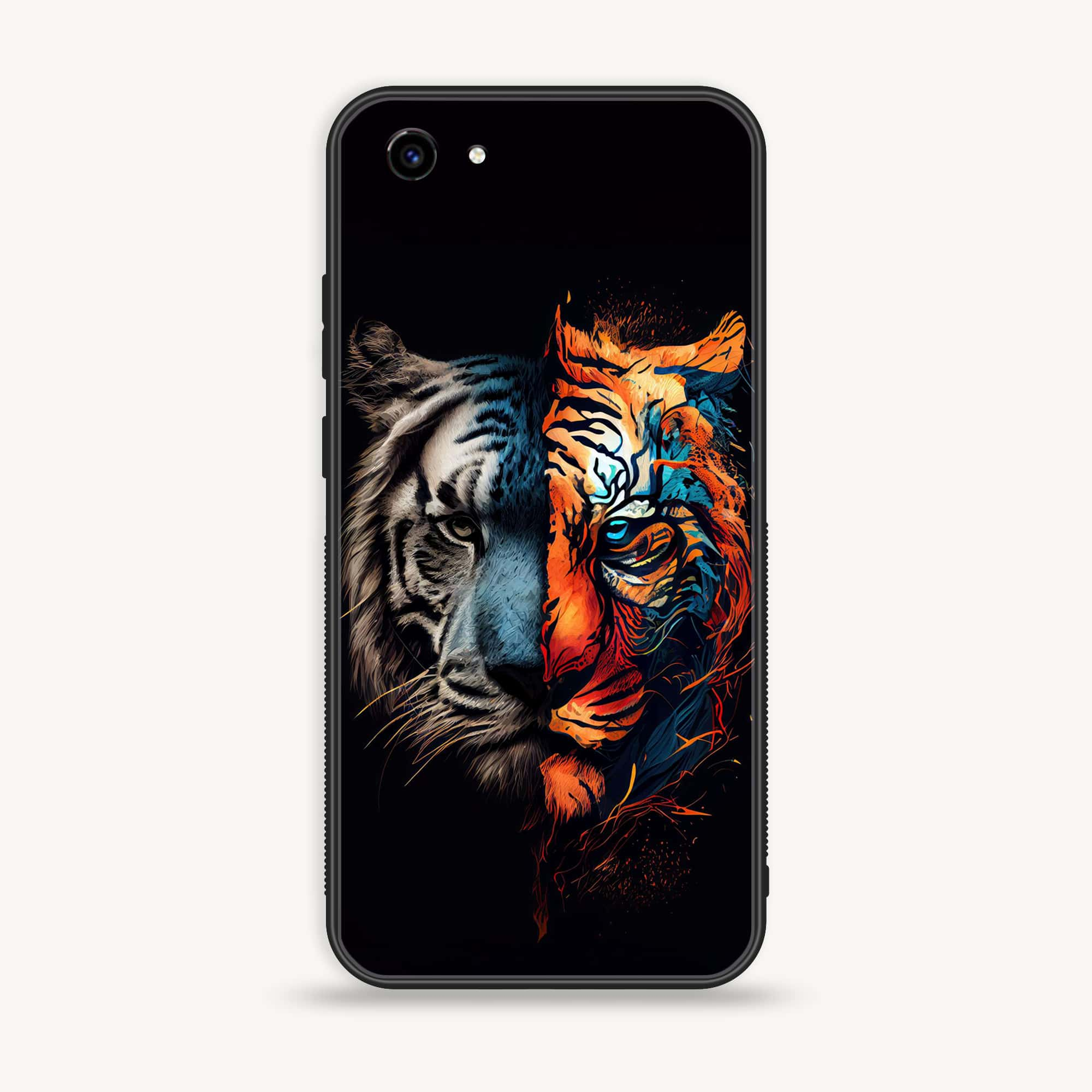 Vivo Y83 - Tiger 2.0 Series - Premium Printed Glass soft Bumper shock Proof Case