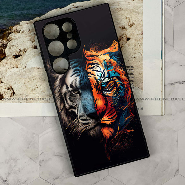 Samsung Galaxy S21 Ultra - Tiger 2.0 Series - Premium Metal Printed soft Bumper shock Proof Case