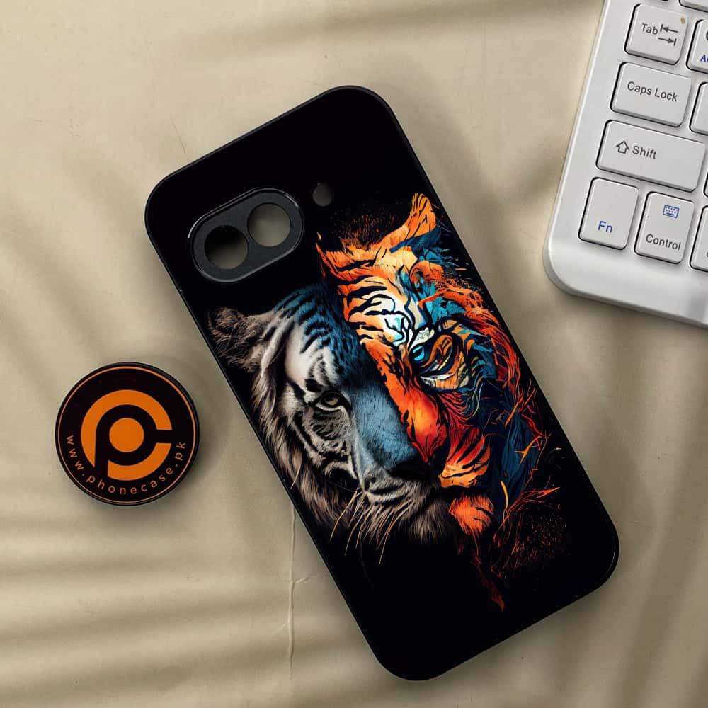 Google Pixel 9a - Tiger 2.0 Series - Premium Metal Printed soft Bumper Shock Proof Case