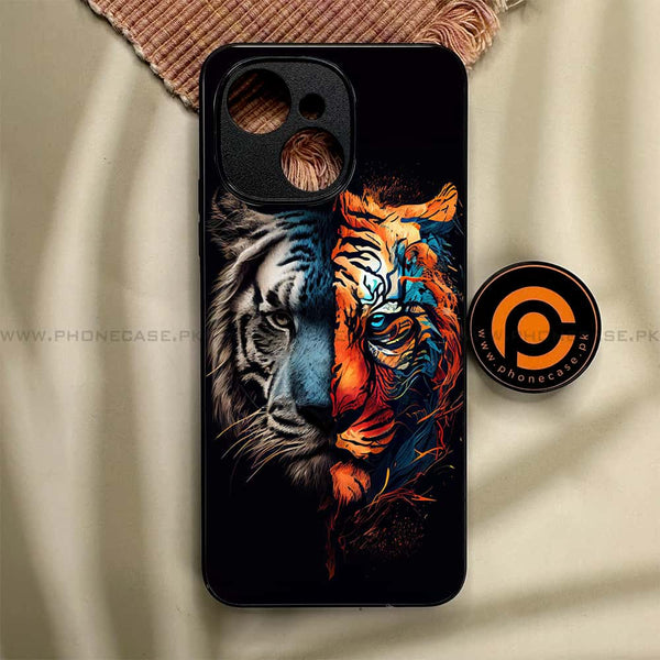 Tecno Spark 40C - Tiger 2.0 Series - Premium Metal Printed soft Bumper shock Proof Case