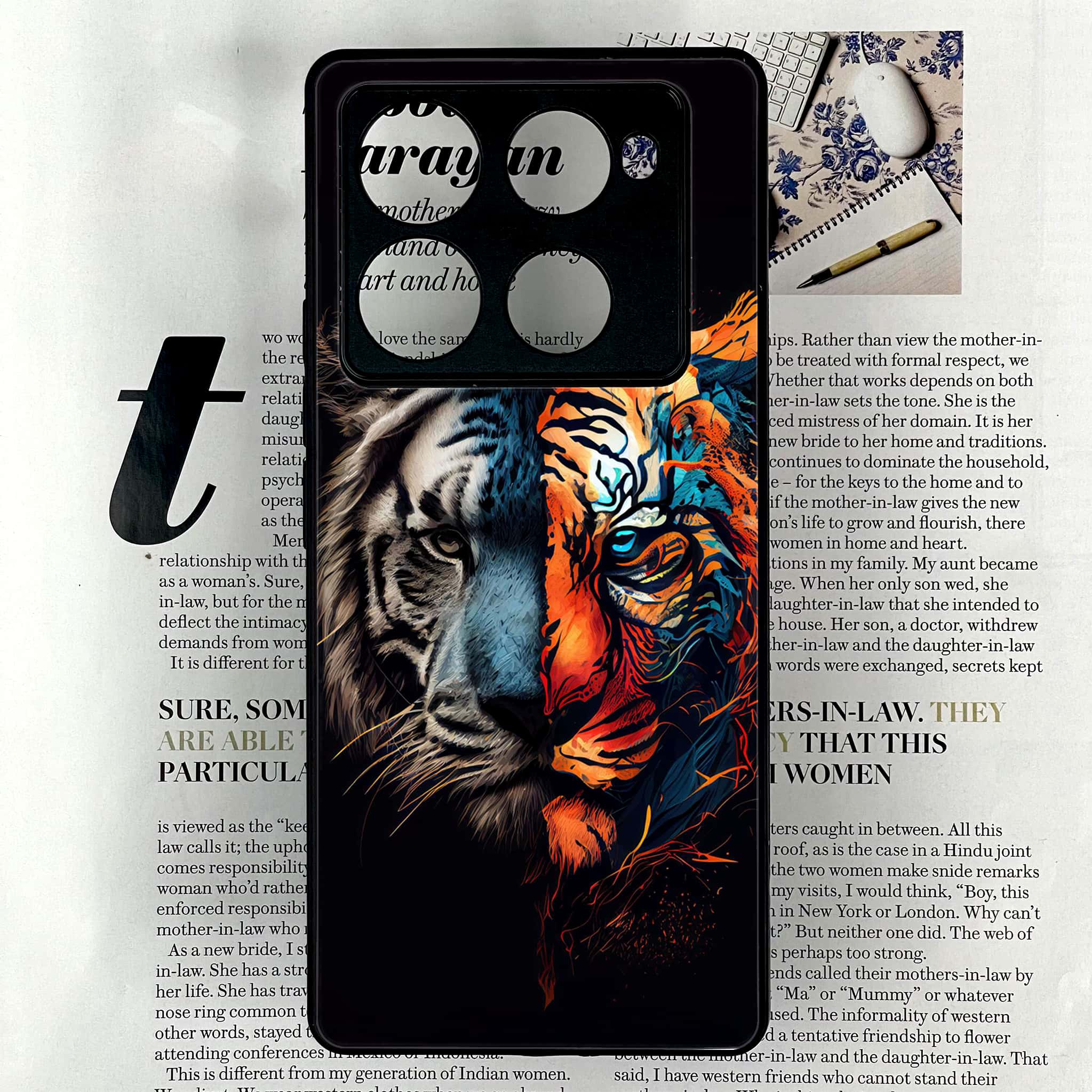 Infinix Note 40 Pro Plus - Tiger 2.0 Series - Premium Metal Printed soft Bumper shock Proof Case