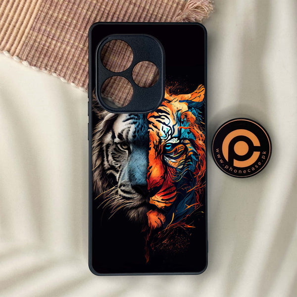 Realme GT 6 - Tiger 2.0 Series - Premium Metal Printed soft Bumper shock Proof Case