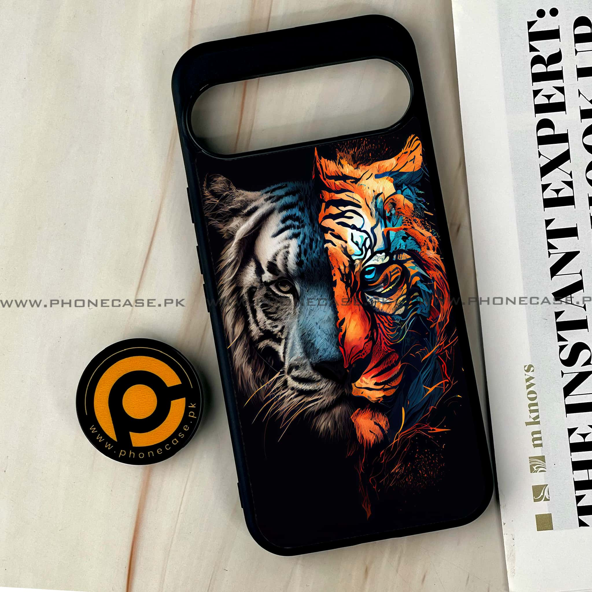 Google Pixel 9 Pro XL - Tiger 2.0 Series - Premium Printed Glass soft Bumper shock Proof Case