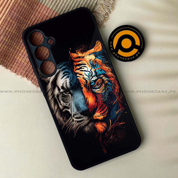 Samsung Galaxy A25 - Tiger 2.0 Series - Premium Printed Glass soft Bumper shock Proof Case