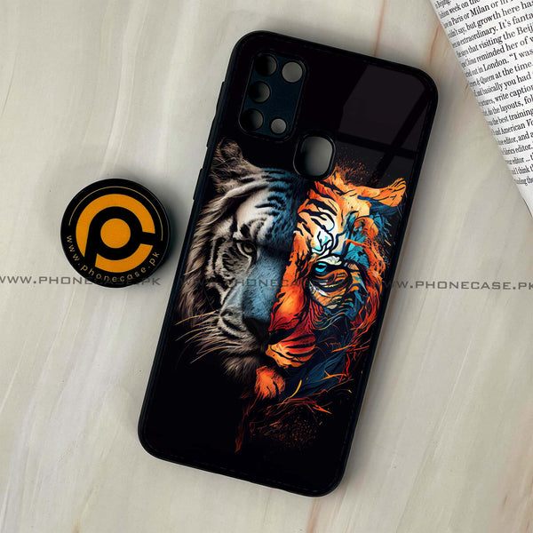 Galaxy M31 - Tiger 2.0 Design 1 - Premium Printed Glass soft Bumper shock Proof Case  CS-35545 CS-36710