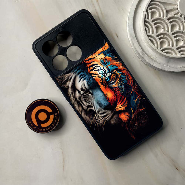 Xiaomi Poco F6 Pro - Tiger 2.0 Series - Premium Metal Printed soft Bumper shock Proof Case