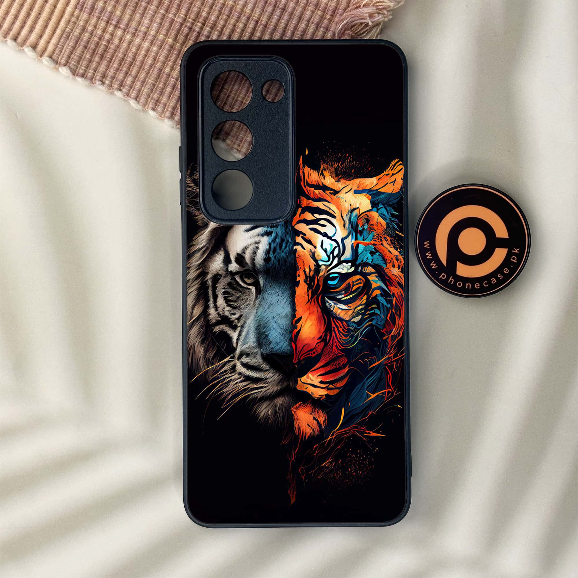 Oppo A5 2025 - Tiger 2.0 Series - Premium Metal Printed soft Bumper shock Proof Case