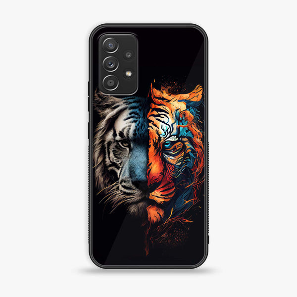 Samsung Galaxy A52/ A52s/ A52 5G - Tiger Series 2.0 - Premium Printed Glass soft Bumper shock Proof Case