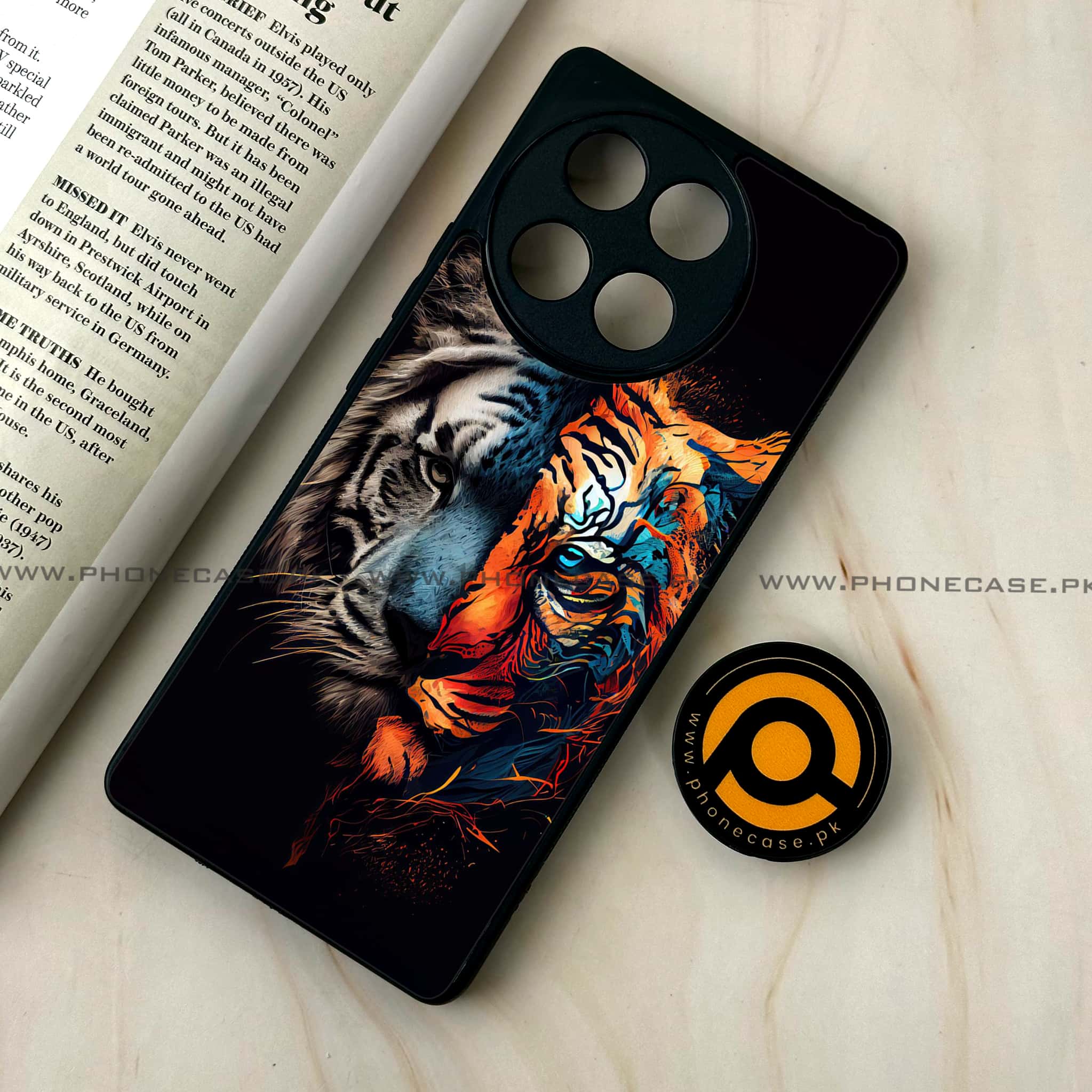 Tecno Camon 30s - Tiger 2.0 Series - Premium Metal Printed soft Bumper shock Proof Case