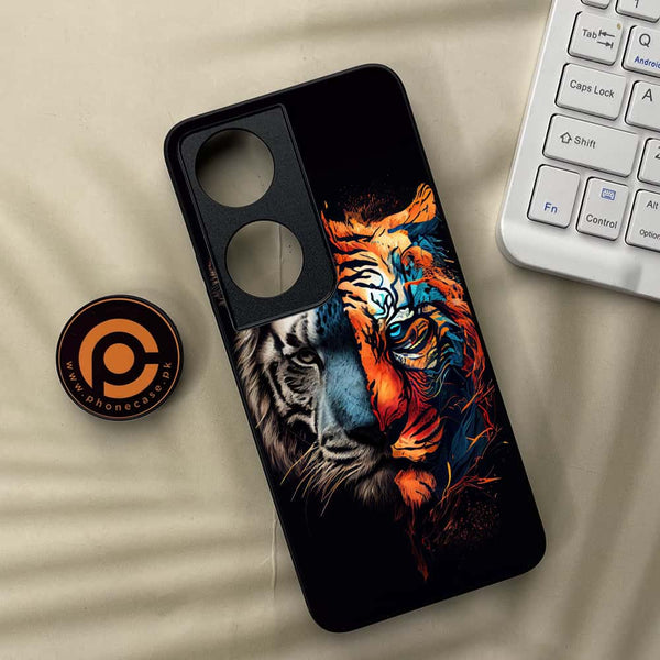 Honor X7b - Tiger 2.0 Series - Premium Metal  Printed soft Bumper shock Proof Case