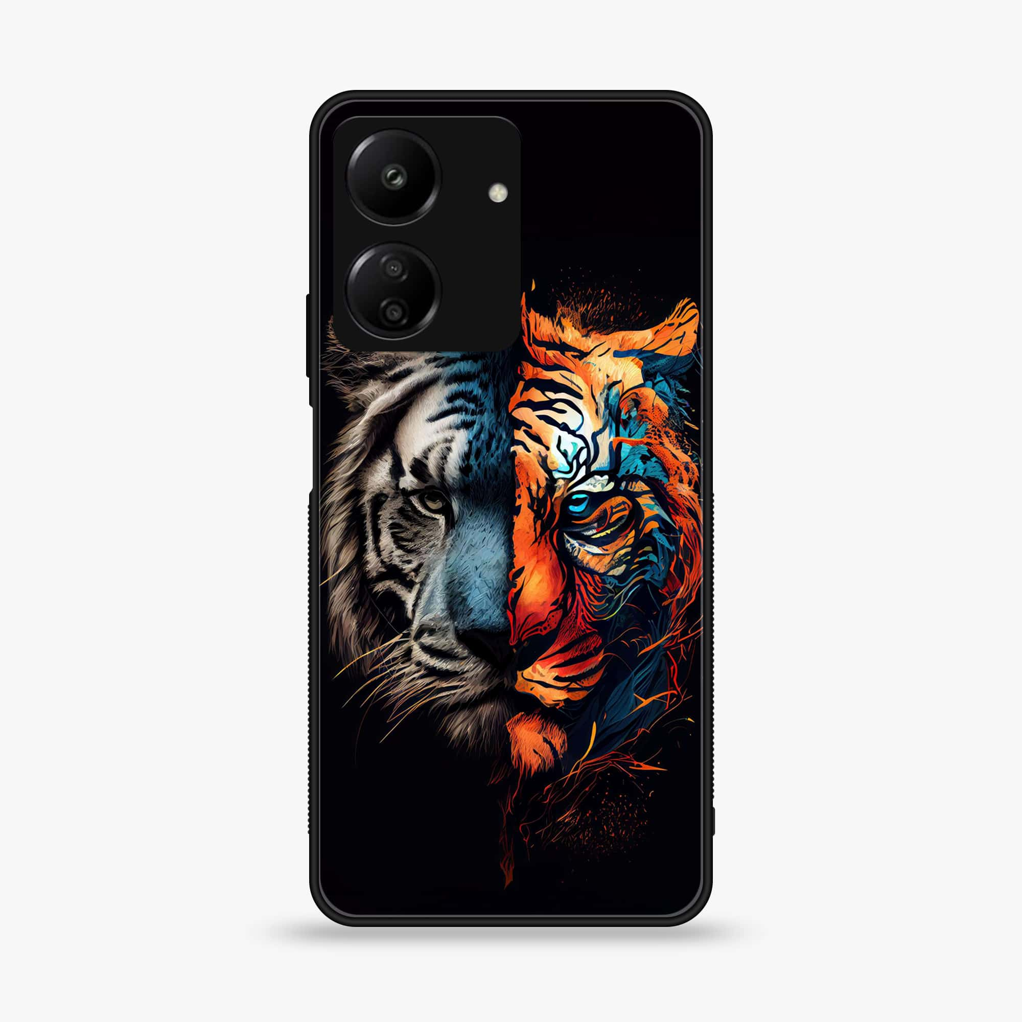 Xiaomi Poco C65 - Tiger 2.0 Series - Premium Printed Glass soft Bumper shock Proof Case