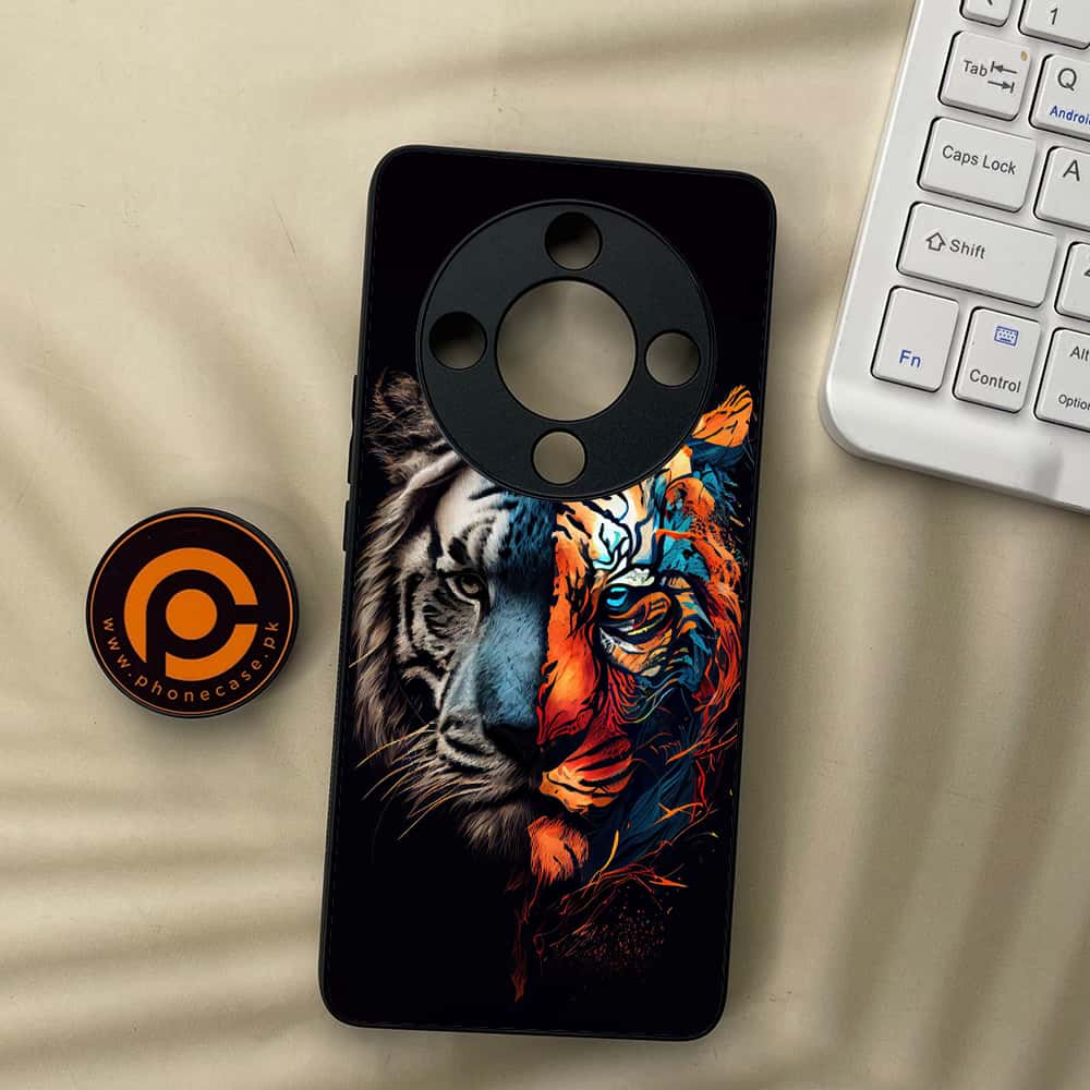 HONOR X9b 5G - Tiger 2.0 Series - Premium Metal  Printed soft Bumper shock Proof Case