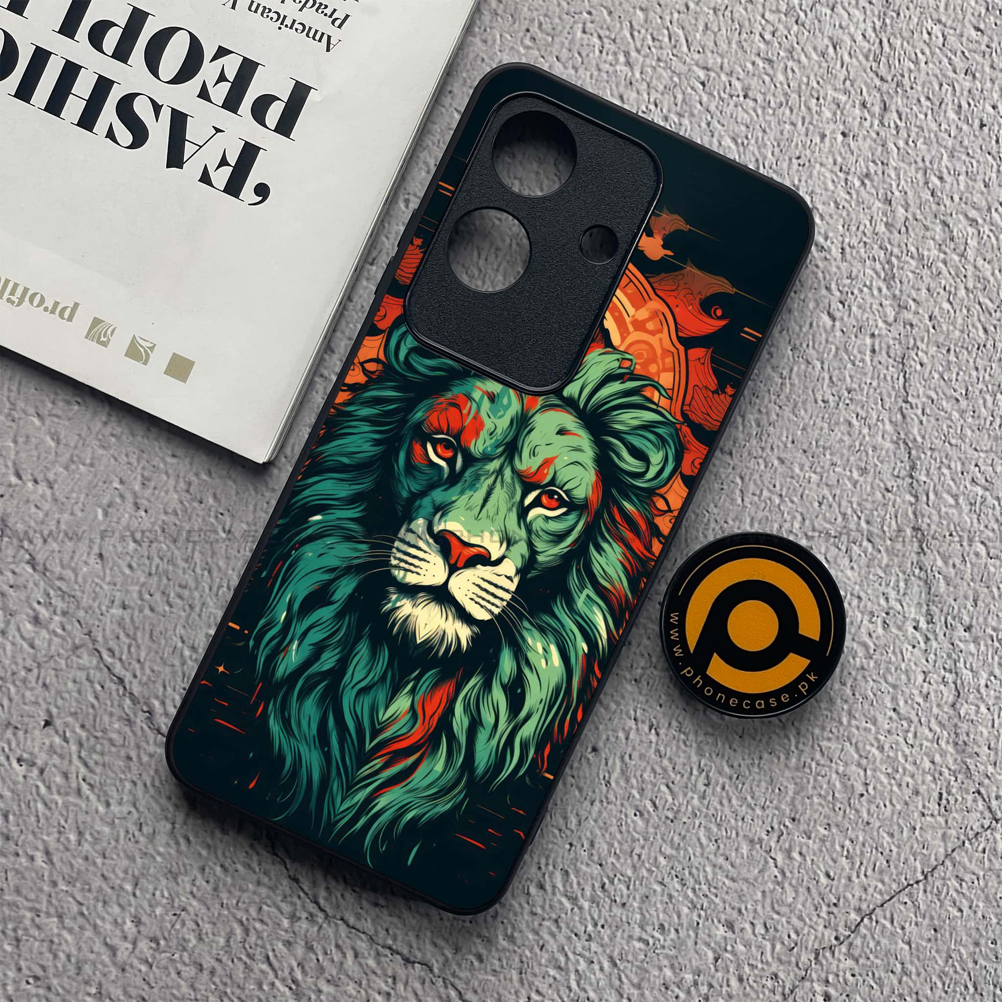 Realme Note 60x - Tiger 2.0 Series - Premium Metal  Printed soft Bumper shock Proof Case
