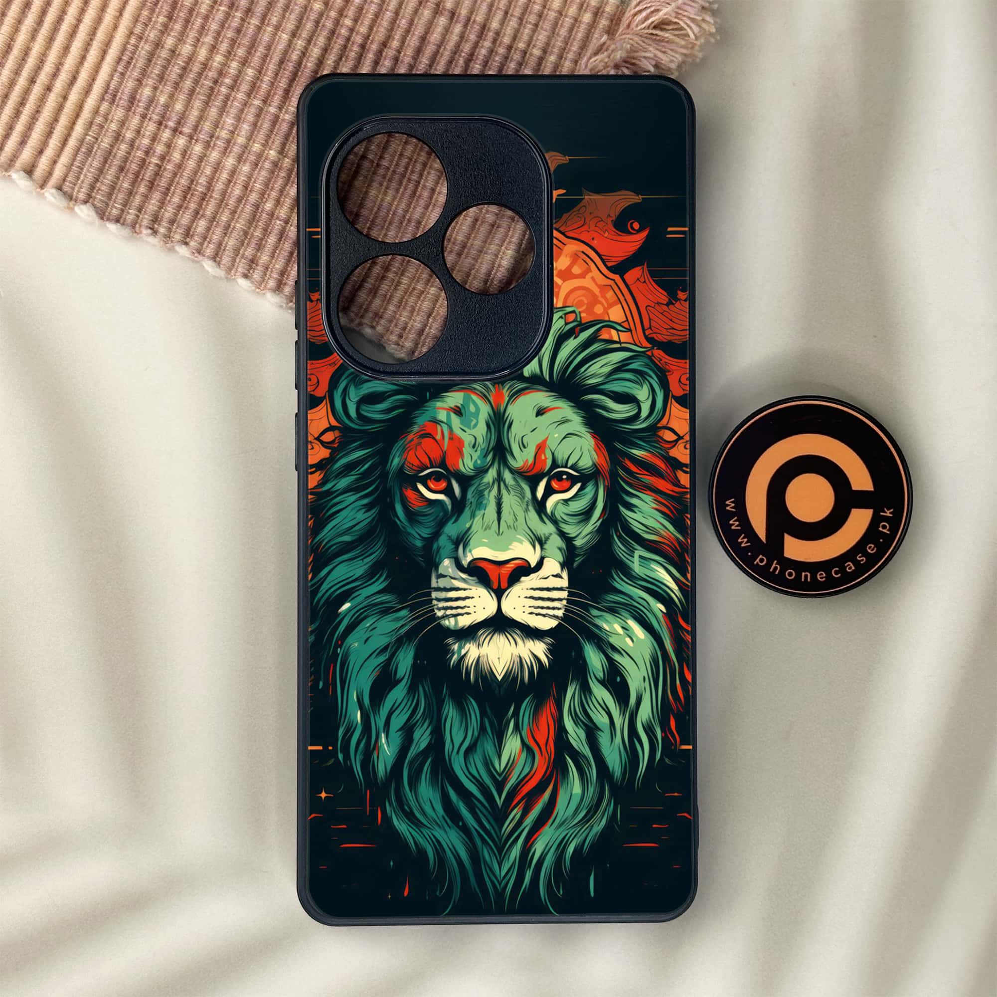 Realme GT 6 - Tiger 2.0 Series - Premium Metal Printed soft Bumper shock Proof Case