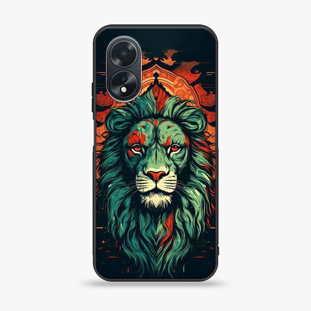 Oppo A18 4G - Tiger 2.0 Series - Premium Printed Glass soft Bumper shock Proof Case