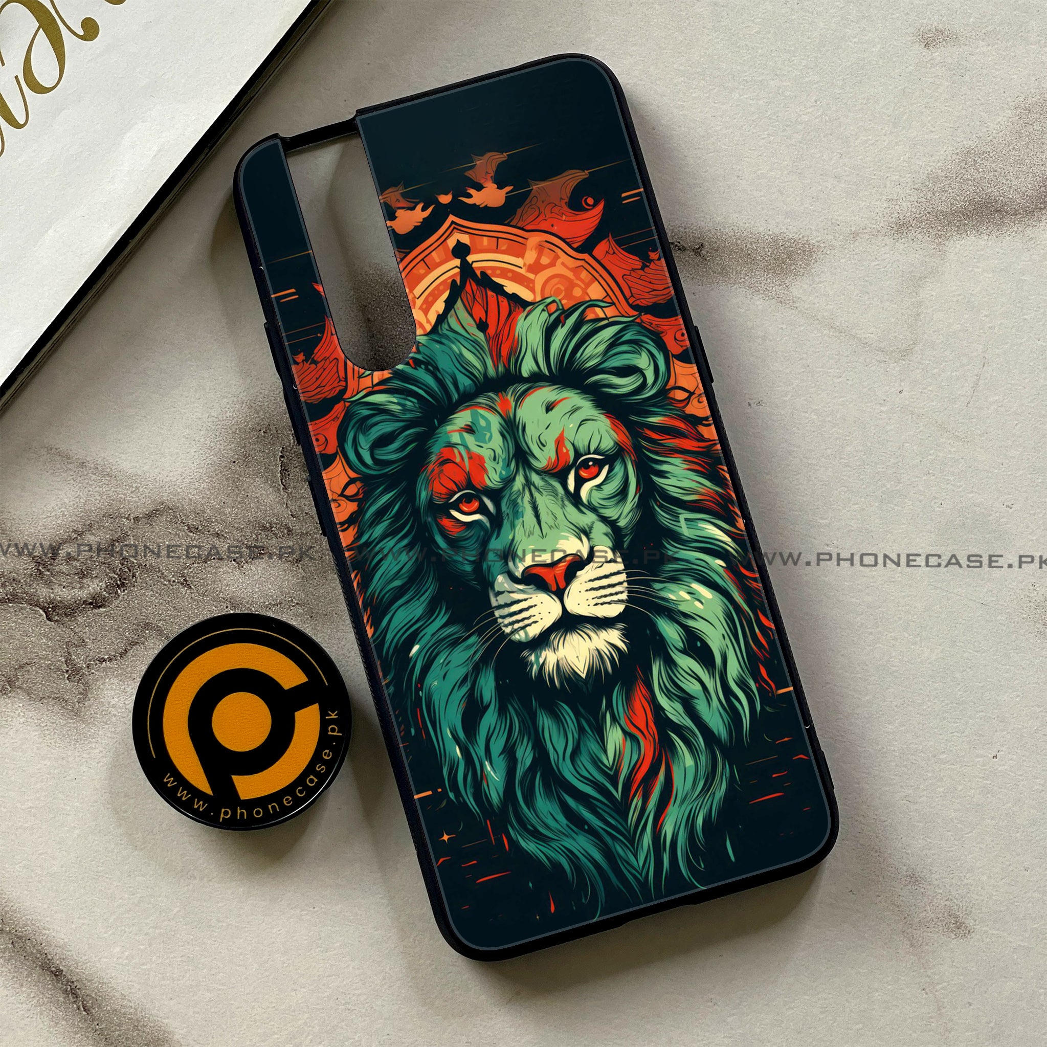 Vivo V15 Pro - Tiger 2.0 Series - Premium Printed Glass soft Bumper shock Proof Case