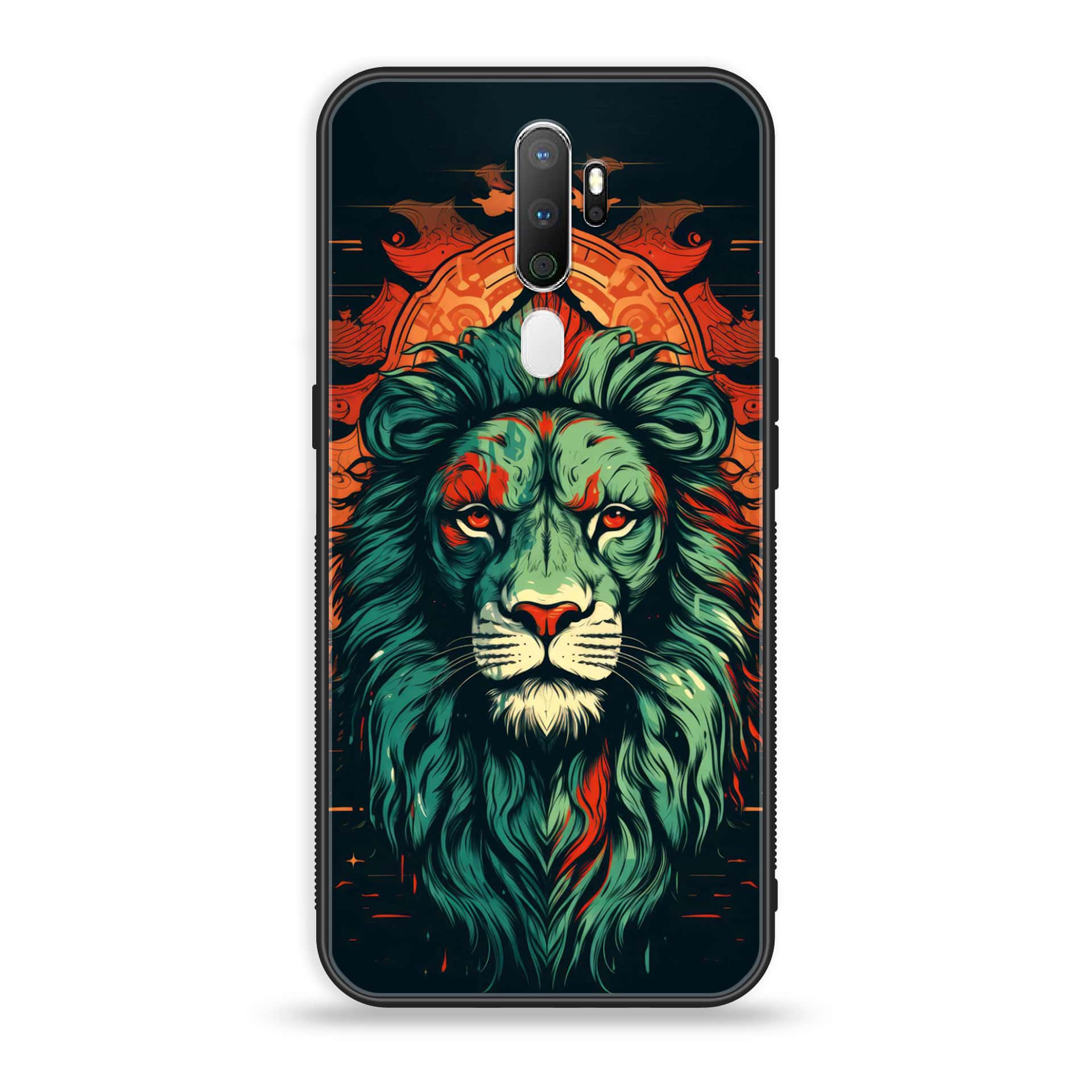 Oppo A5 2020 - Tiger 2.0 Series - Premium Printed Glass soft Bumper shock Proof Case