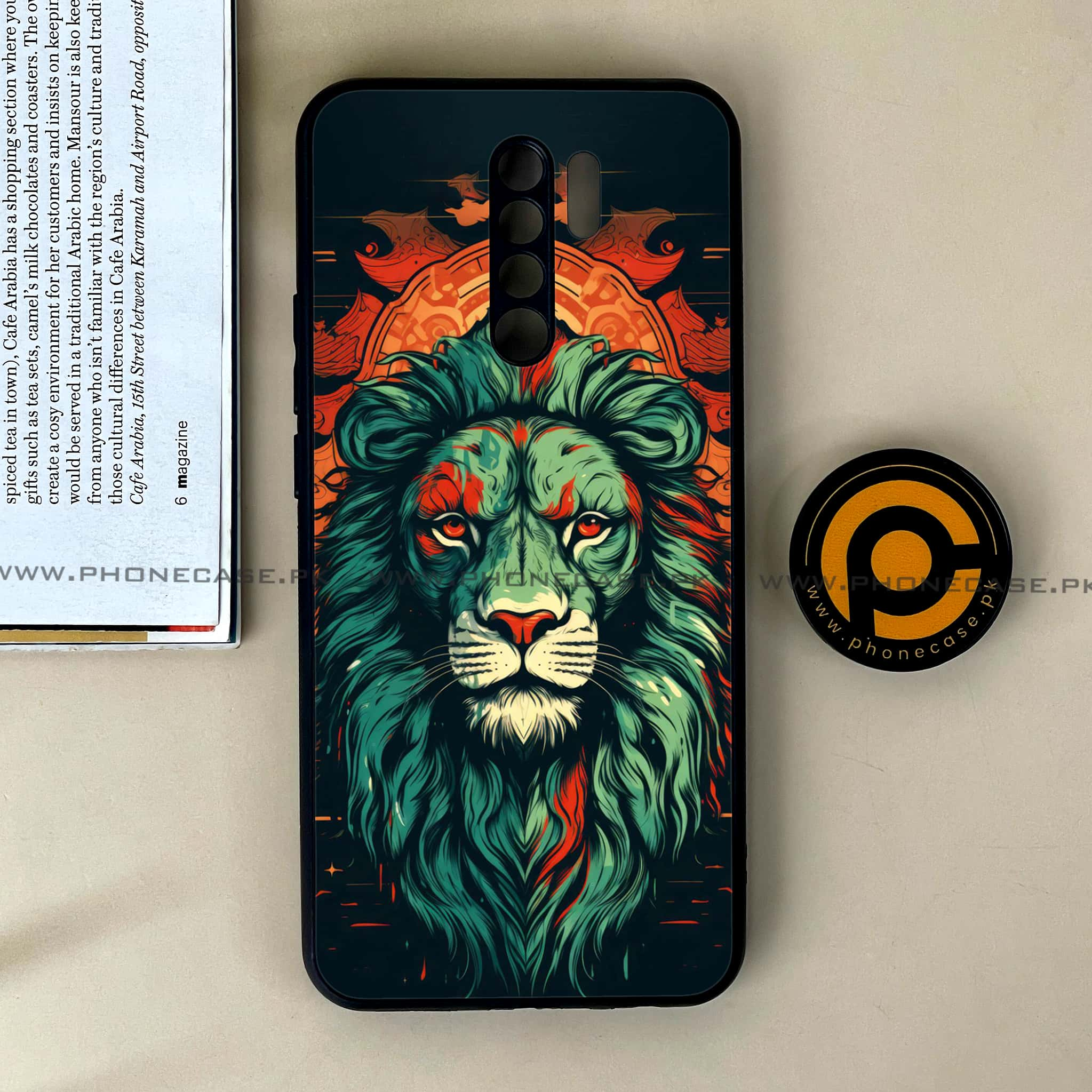 Xiaomi Redmi 9 - Tiger 2.0 Series - Premium Printed Glass soft Bumper shock Proof Case