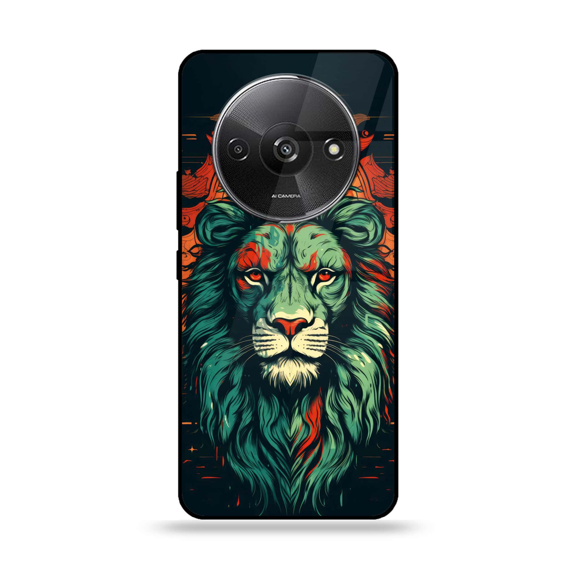 Xiaomi Redmi A3 - Tiger 2.0 Series - Premium Printed Glass soft Bumper shock Proof Case