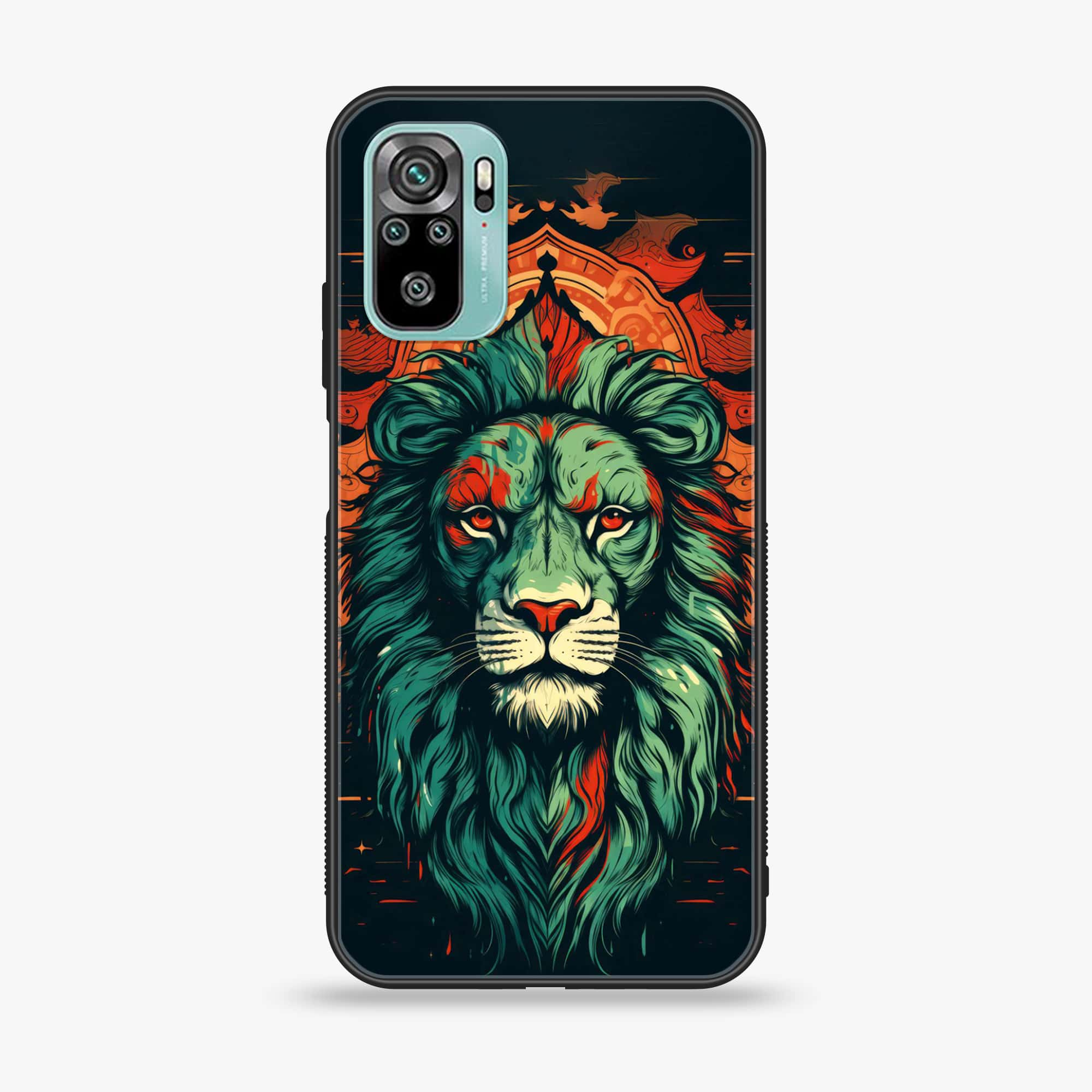 Xiaomi Redmi Note 10 - Tiger 2.0 Series - Premium Printed Glass soft Bumper shock Proof Case