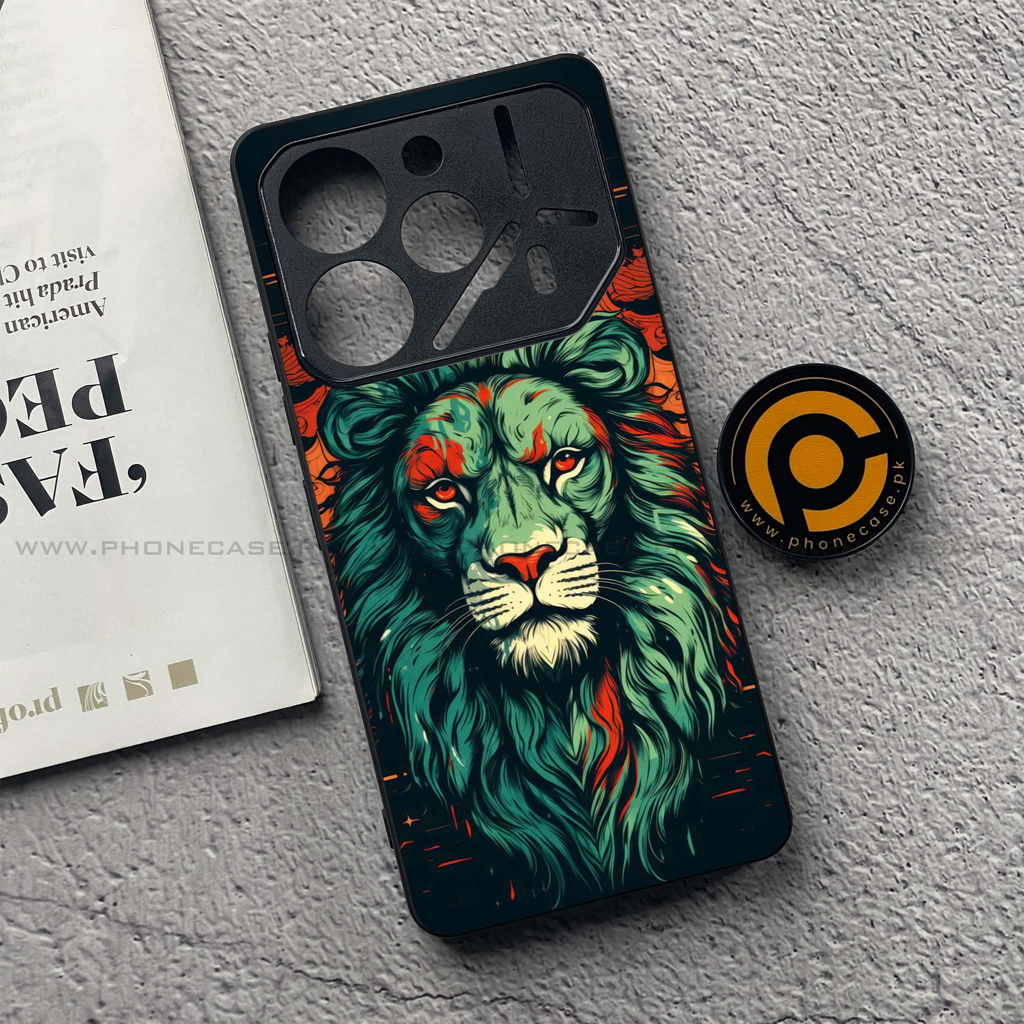 Tecno Pova 6 - Tiger 2.0 Series - Premium Printed Glass soft Bumper shock Proof Case
