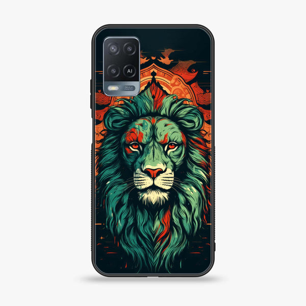 Oppo A54 - Tiger 2.0 Design 2- Premium Printed Glass soft Bumper shock Proof Case CS-11017