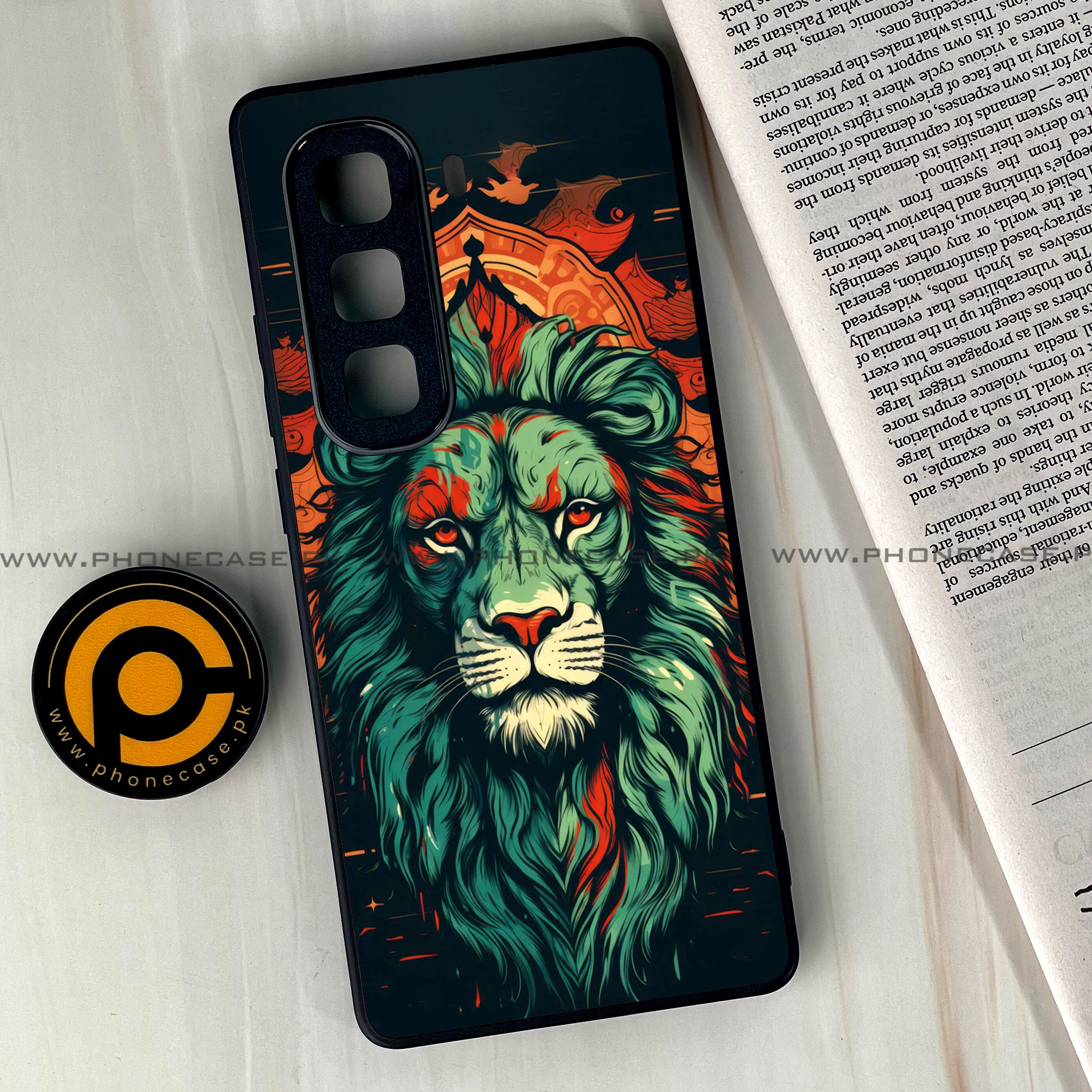 Infinix Hot 50 Pro Plus - Tiger 2.0 Series - Premium Printed Glass soft Bumper shock Proof Case