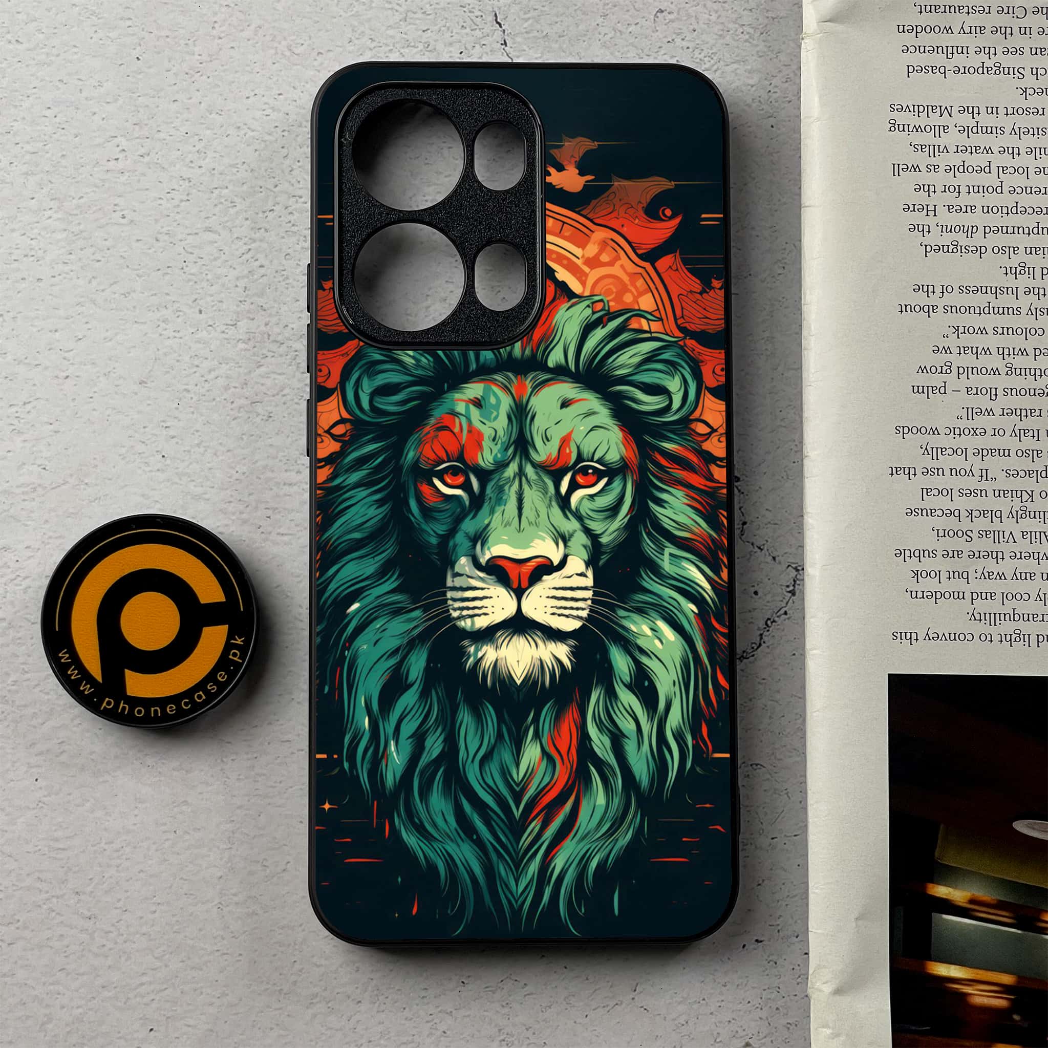Oppo Reno 13 Pro - Tiger 2.0 Series - Premium Metal Printed Soft Bumper Shockproof Case